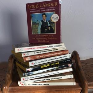 Louis L’Amour Book and Book-on-CD Bundle!  9 paperbacks and 1 CD collection.